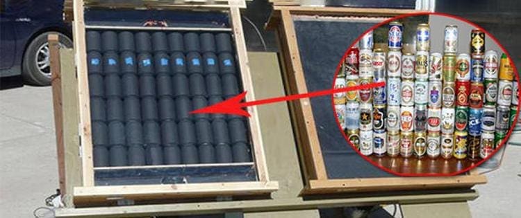 How To Build a Solar Heater from BEER cans for FREE