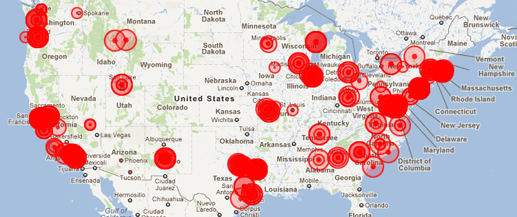 US Nuclear Target Map