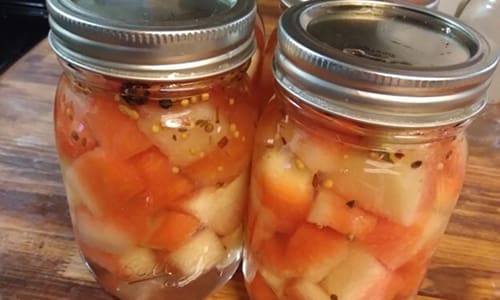 How To Pickle Watermelon Rind The Amish Way - canned watermelon rinds the amish way