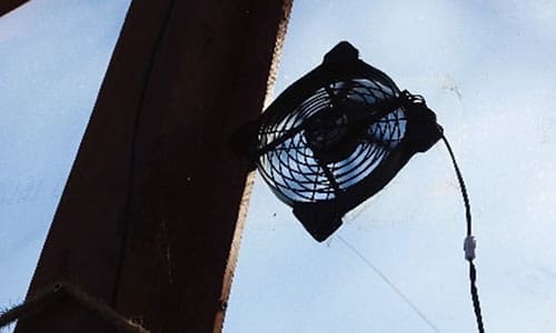 Greenhouse 101 - fans outside the greenhouse