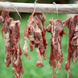 Meat left to dry