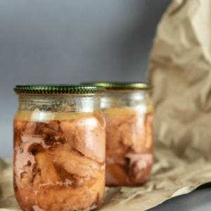 canned meat in jars