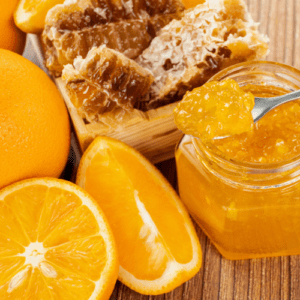 orange jam and honey