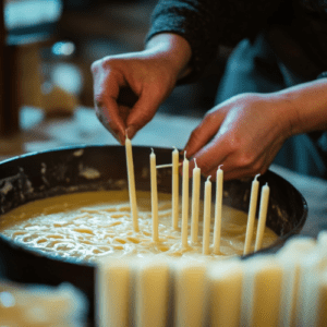 amish making soy candles
