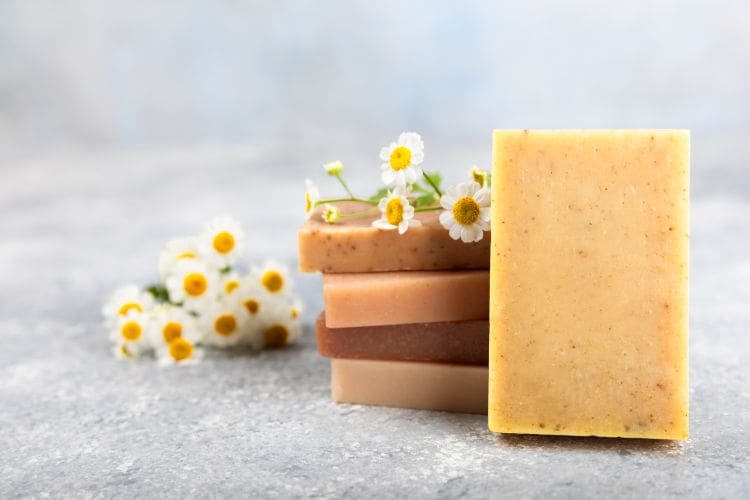 creating color and texture - homemade soap