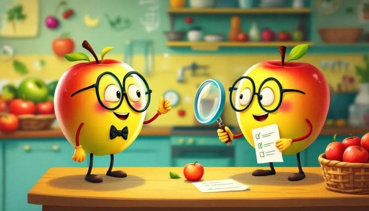 handling and inspecting apples